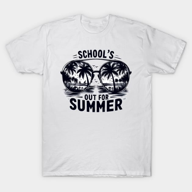 Schools Out For Summer Last Day Of School T-Shirt by TomFrontierArt